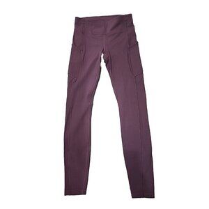 Lululemon Leggings Speed Up Tight Dark Adobe/Maroon Full On Luxtreme Women's 4